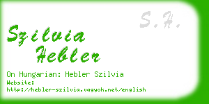 szilvia hebler business card